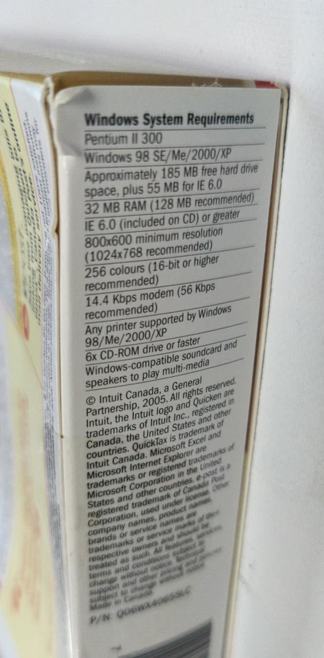 Intuit Quicken XG 2006 Canada Retail CD Box Insert Windows 98 SE Me 2000 XP - Image 4 of 4