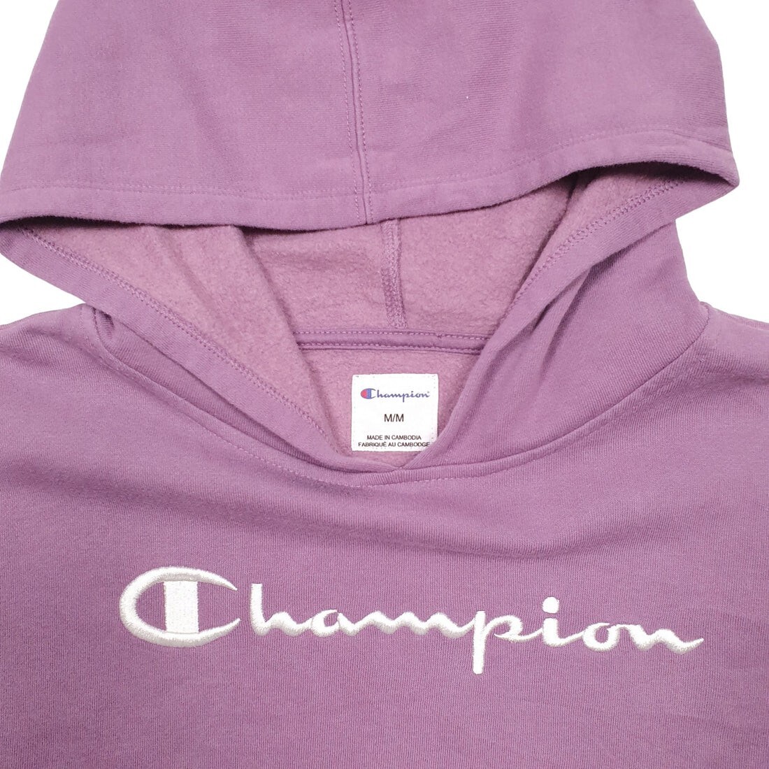 CHAMPION Hoodie Spellout Cotton Jumper Sweatshirt Mens M image 2