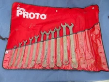 Proto Professional Combination Wrench Set of 11 Black Oxide 3/8" - 1" USA