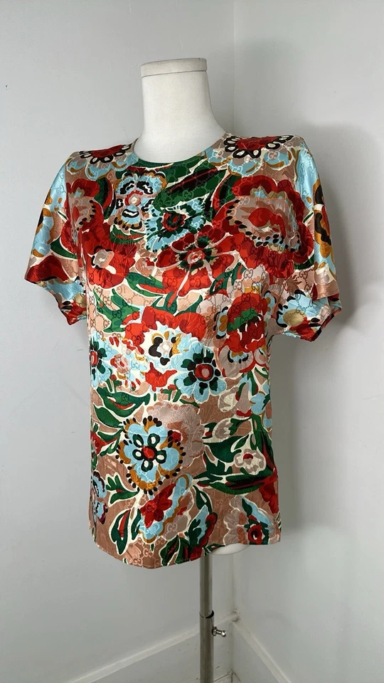 古驰 x Nojum 真丝花卉浮雕衬衫 Euro 36 — 第 4/4 张图片