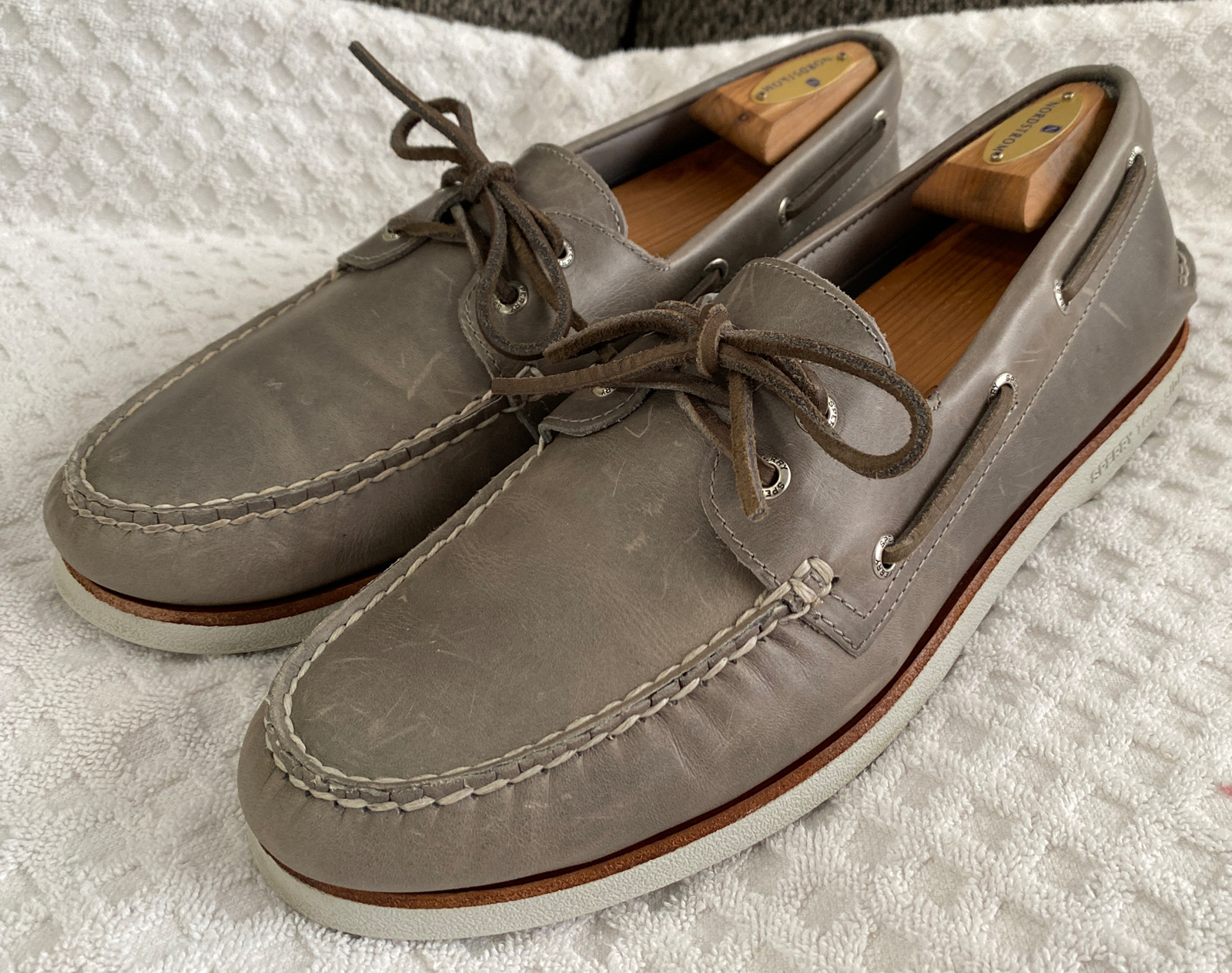 Eye Orleans Boat Shoe 11.5 Grey Leather 