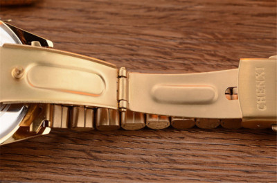 CHENXI Golden Watches Men Stainless Steel Case Brand Design Quartz