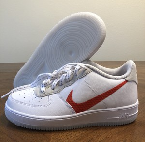 NEW Sz 7Y Nike Air Force 1 LV8 3 GS White/Orange Sz 8.5 Women's CD7409-100  | eBay