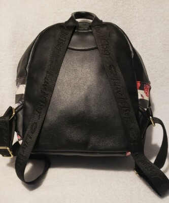 Betsey Johnson Floral Backpack with Black Stripes Luv Betsey Johnson LB Jaz Floral Striped Quilted Butterfly  main image 3