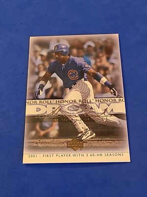 2002 Sammy Sosa Upper Deck Honor Roll Dream #63 Chicago Cubs Baseball Card | eBay 2002 Sammy Sosa Upper Deck Honor Roll Dream #63 Chicago Cubs Baseball Card | eBay