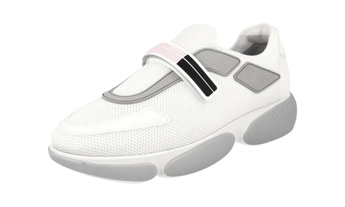 PRADA High-Tech Stoff Cloudbust Sneaker - 1E293I - Weiss - NEU