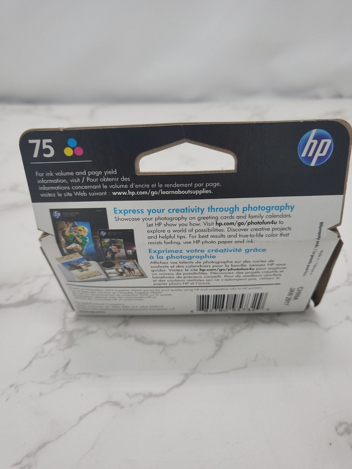 Genuine HP75 Tri Color Ink Cartridge CB337WN New Sealed 882780957329| eBay