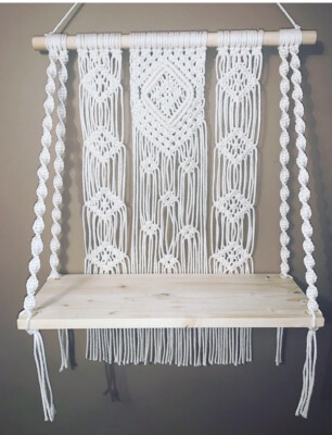 Makramee Regal Wandbehang