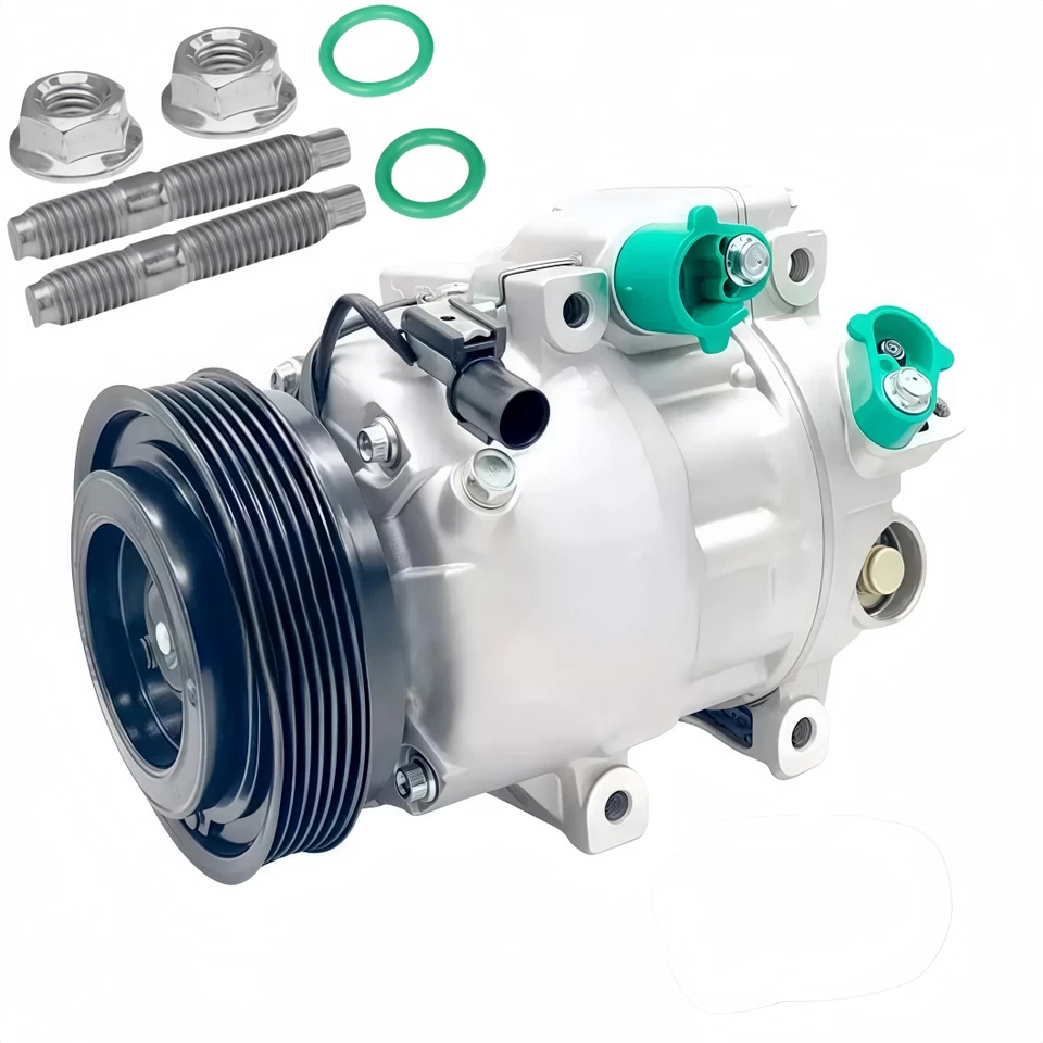 A/C Compressor w/ Clutch For 2006-2009 Hyundai Sonata Santa Fe & Kia Optima Foto 3 de 3