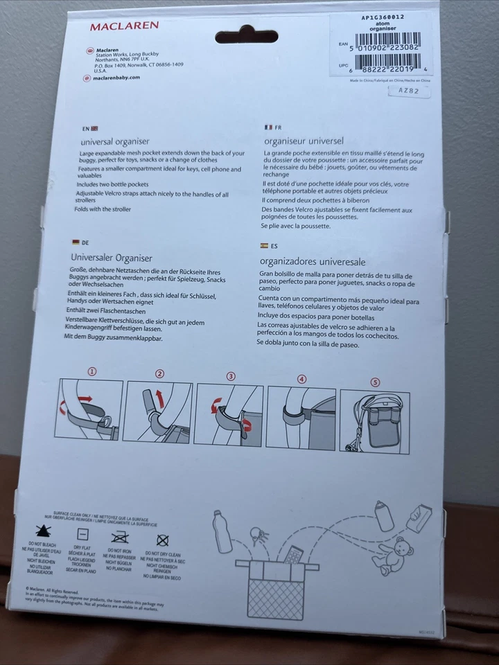 Maclaren Atom Universal Organiser for Stroller Bottle Holders/Pouch Pram Caddy - image 2 of 2