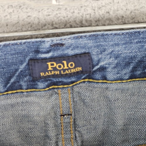 Polo Ralph Lauren Jeans Mens 36x34 Blue Denim Varick Slim Straight High Rise - Picture 7 of 10