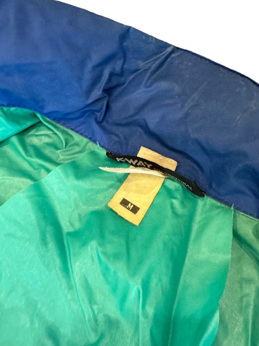 Vintage K-Way International Windbreaker Jacket Size M Teal Vintage K-Way International Windbreaker Jacket Size M Teal