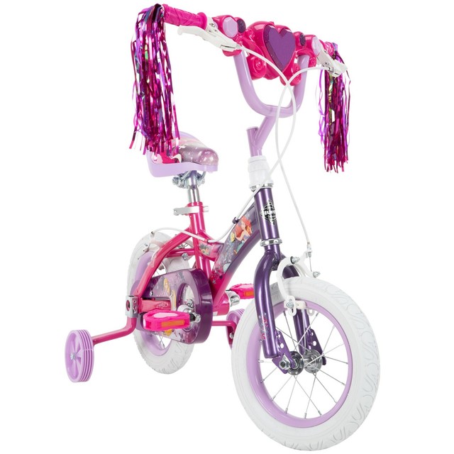 Huffy Disney Princess Kid Bike 12 Inch & 16 Inch Quick Connect Purple