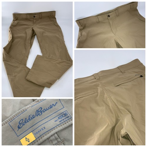 Eddie Bauer Travex Pants 40x30 Tan 