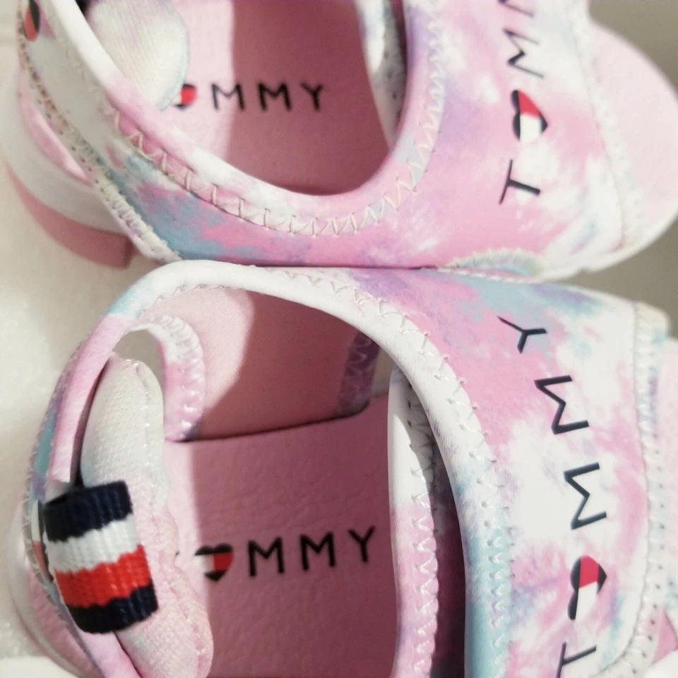 TOMMY HILFIGER Girls Toddler Sandals Shoes Pink Strap Open Toe Size 6 GREAT COND - Image 3 of 4