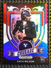 ZACH WILSON  -  2021 PANINI PRIZM DRAFT PICKS PRIZMS RED WHITE AND BLUE #168 