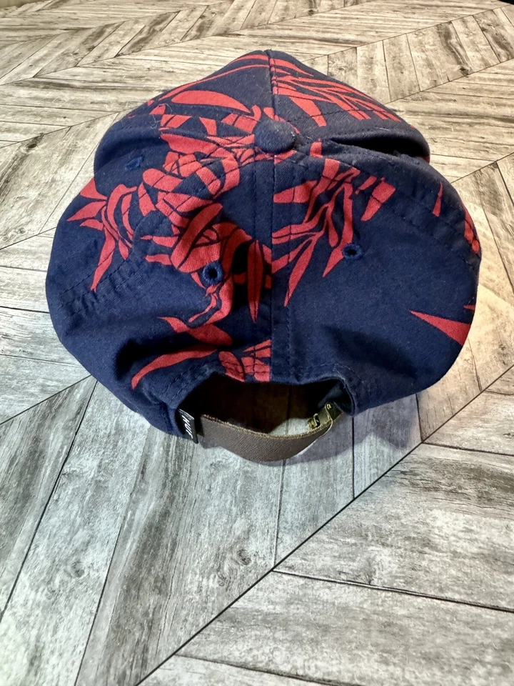 Gorra de béisbol vintage HUF mezcla de lana azul rojo correa trasera hecha en EE. UU. Foto 3 de 4