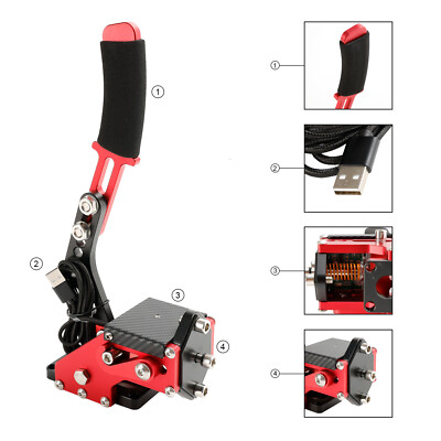 USB3.0 Handbremse Handbrake für Racing Games Wheel Stand G27/G29 G920 PC Rot AH