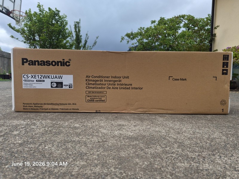 CS-XE12WKUA PANASONIC, NEW, UNOPEND BOX, NEVER INSTALLED,HIGH EFFICIENCY