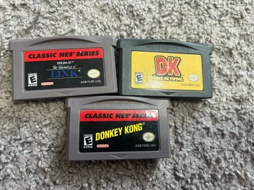 GBA Lot,Classic Series Zelda 2 ,Donkey Kong,DK King Of Swing, Authentic , Tested