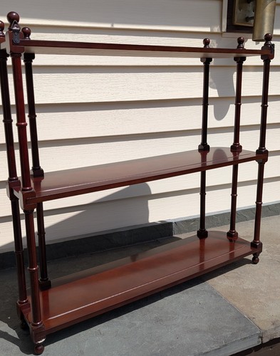 Vintage Bombay Company Wall Hanging 3-Tier Display Shelf Curio Fretwork 1-Drawer