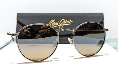 NEW Maui Jim Nautilus Bronze Titanium Polarized HCL Bronze Sunglasses H544N-20C