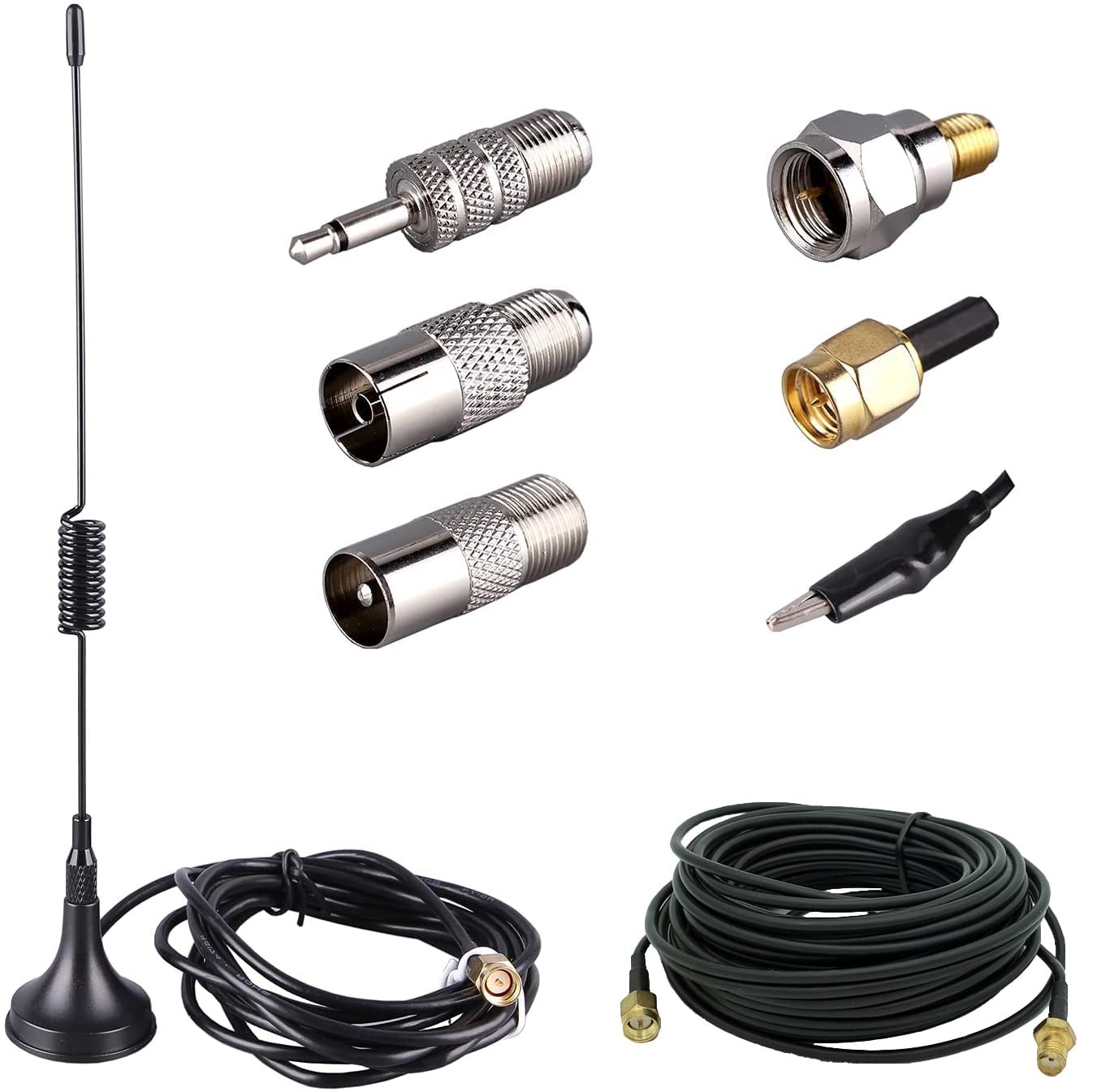 75 Ohm Fm Antenna Outdoor Fm Antenna Wifi Stereo Tv Antenna Indoor 1.5M Sma-ma