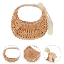 Small Wicker Basket with Handle Flowers Girl Bridal Party Bucket