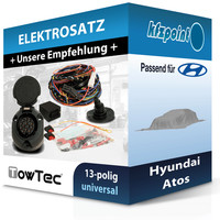Towtec E-Satz 13Polig Universell Passend FüR Hyundai Atos Elektrosatz