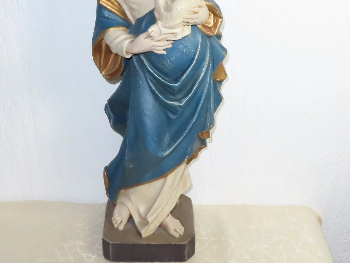 Heiligenfigur Holzfigur "Heilige Maria mit Jesuskind" ! H: 59,5cm