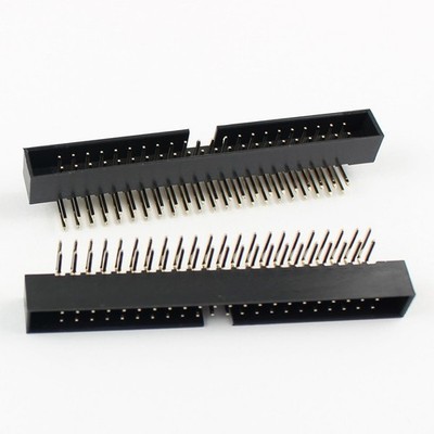 2Pcs 2mm 2.0mm Pitch 44 Pin Right Angle Male Shrouded IDC Box Header Connector *