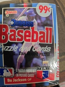 Two Packs 1988 Donruss MLB Seald Jumbo Pack 36 cards 6 Puz Bo Jackson R Clemens