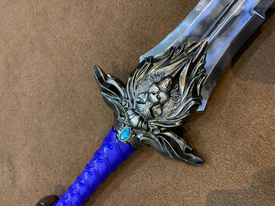 Espada Ventormenta Hecha a Mano 40" | Espada WOW de la Guardia Real de la Alianza | Regalo para Él Foto 3 de 4