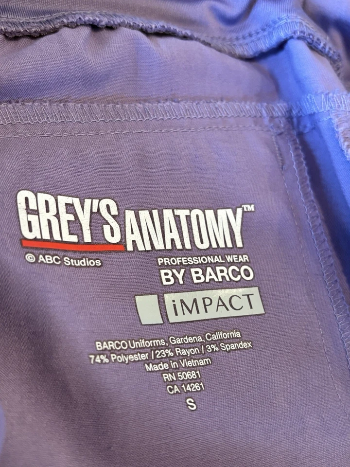 Grey’s Anatomy Scrub Pants. Professional Wear By Barco. Lavender. Small.  - Image 4 of 4