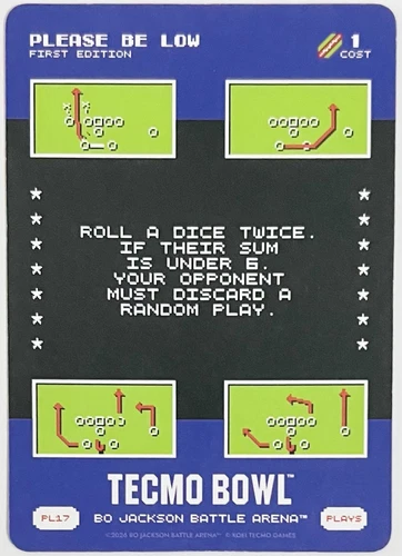 2026 Bo Jackson Battle Arena Tecmo #PL17 Please Be Low SSP Play