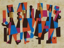 Carlos Mérida Art Poster or Rolled Canvas Print "Carnaval"