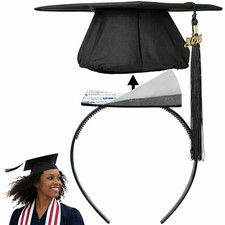 Graduation Cap Headband Insert Anti Slip Curly Hair Grad Hat