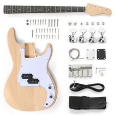 DIY GP Electric Guitar Kit Beginner Kit 4 String Right Handed Build Own Guitar