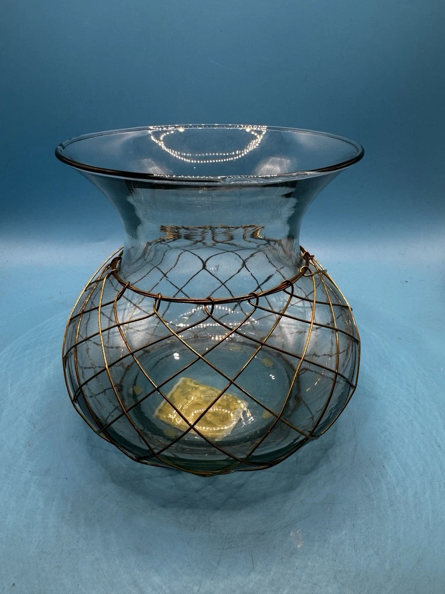 Glass Basket Vase Vases for sale | eBay