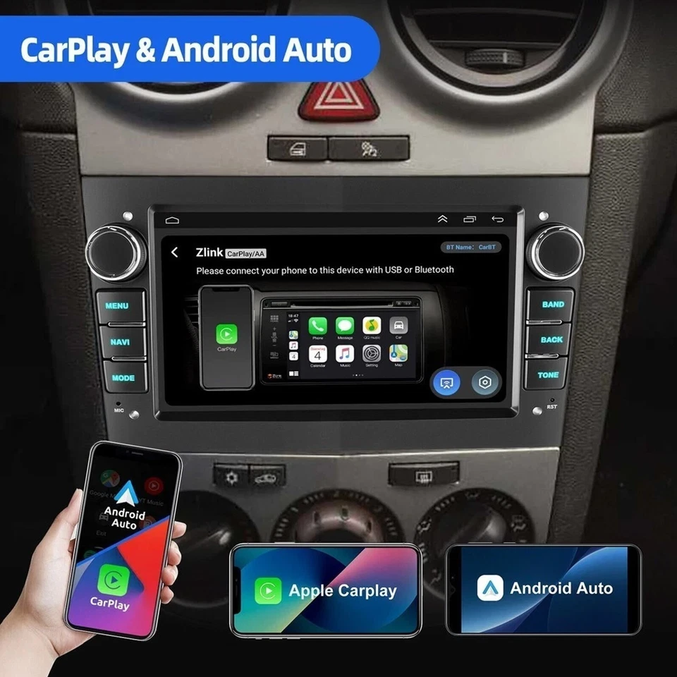 Für Opel Corsa C/D Zafira B Astra G H Android 14 Apple Carplay Autoradio GPS KAM - Bild 3 von 4