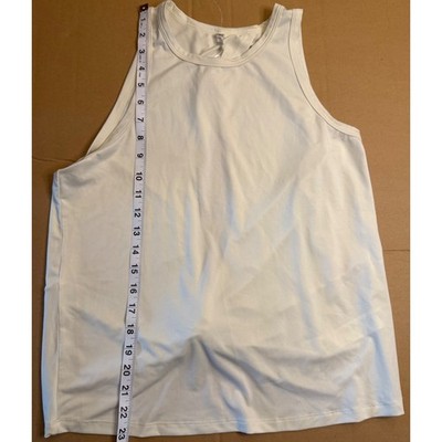 Fabletics Womens Small Cream Open Back Twist Knot Activewear Tank Top Off White