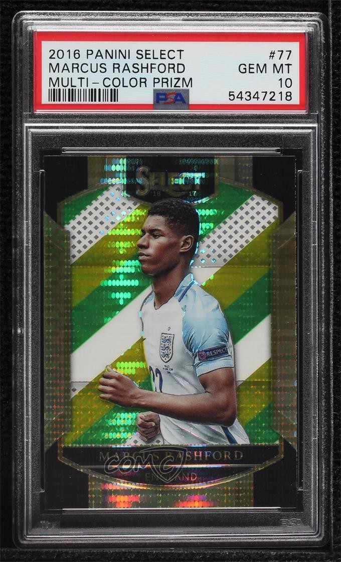 2016 Select Terrace Multi-Color Prizm Marcus Rashford #77 PSA 10 Rookie RC 1o2