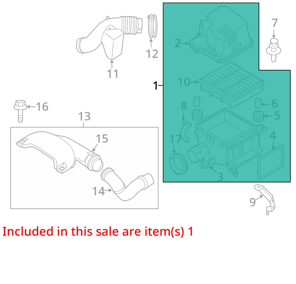 Conjunto de filtro de aire Canadá emisiones se adapta a 10-13 FORTE 5205070 Foto 2 de 3
