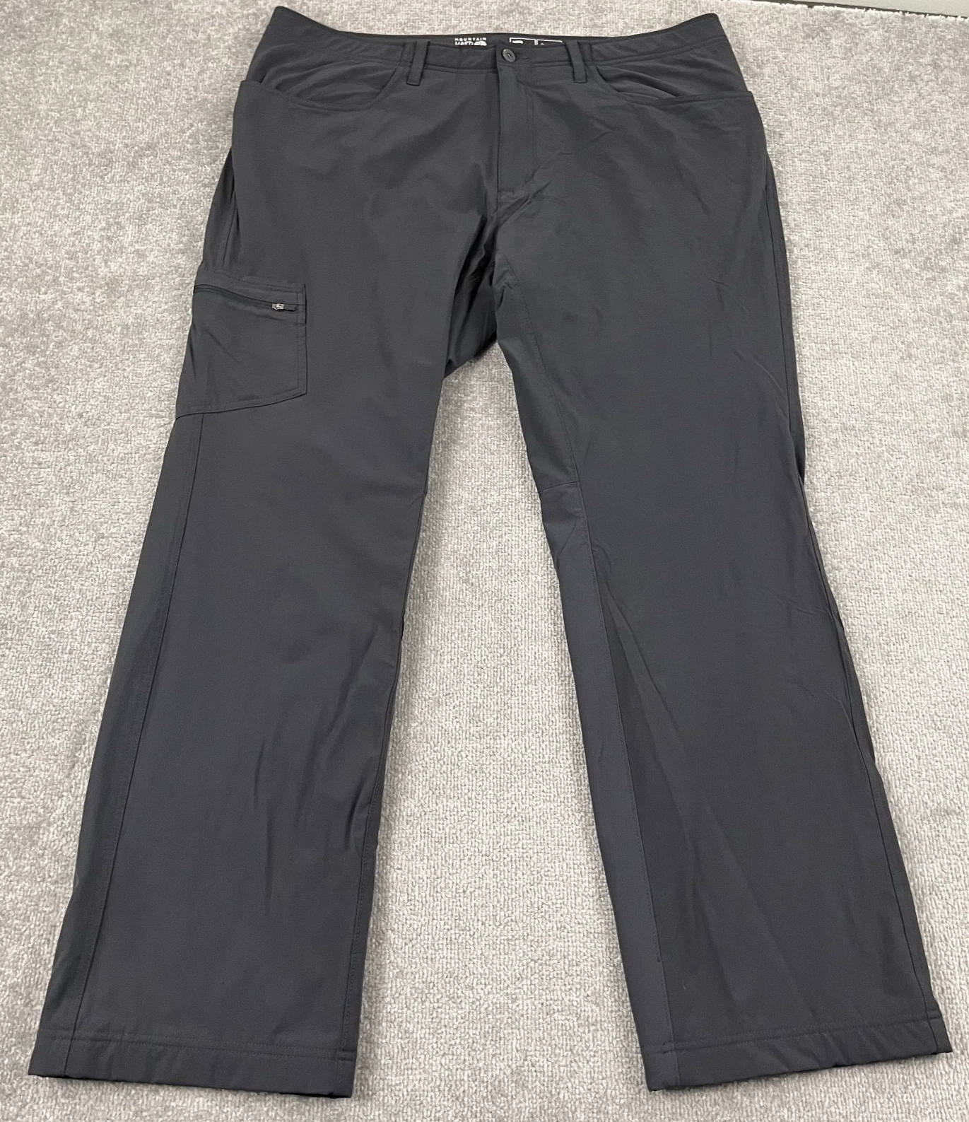 Mountain Hardwear Pants Mens 40 x 33 Straight Gray Fleece Lined Hiking Softshell