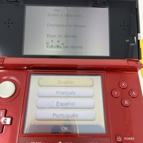 Nintendo 3DS Flame Red Handheld Console System CTR001 Mint Condition Barely Used