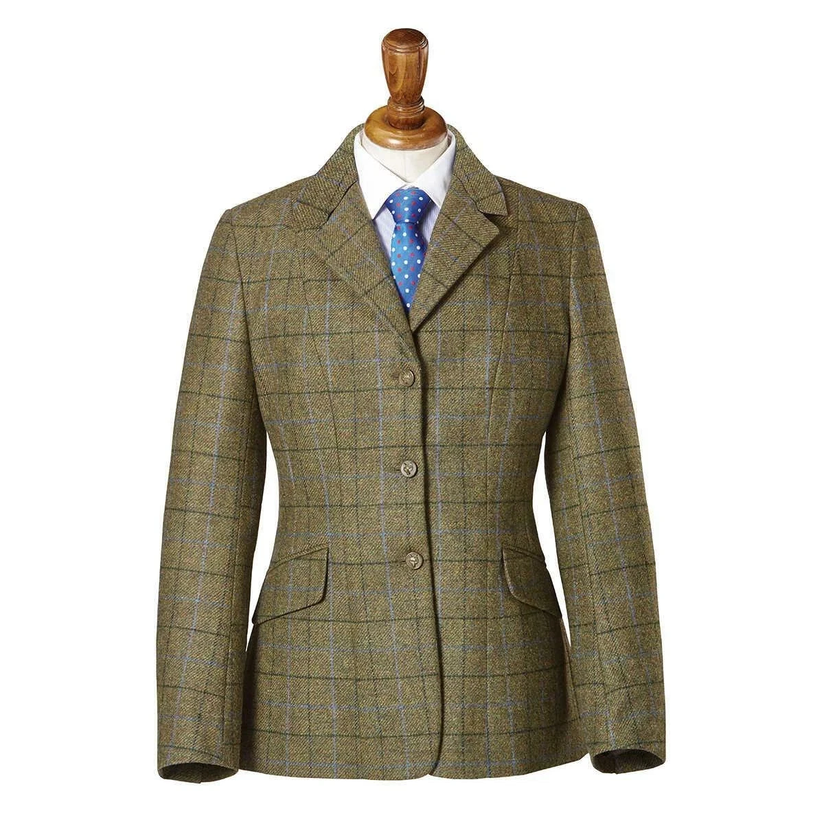 Veste D'équitation Caldene Southwold Tweed Bleu Taille 32 - Occasion