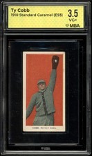 1910 Standard Caramel E93 Ty Cobb MBA 3.5 VG+   Compare Eye Appeal to a PSA 4