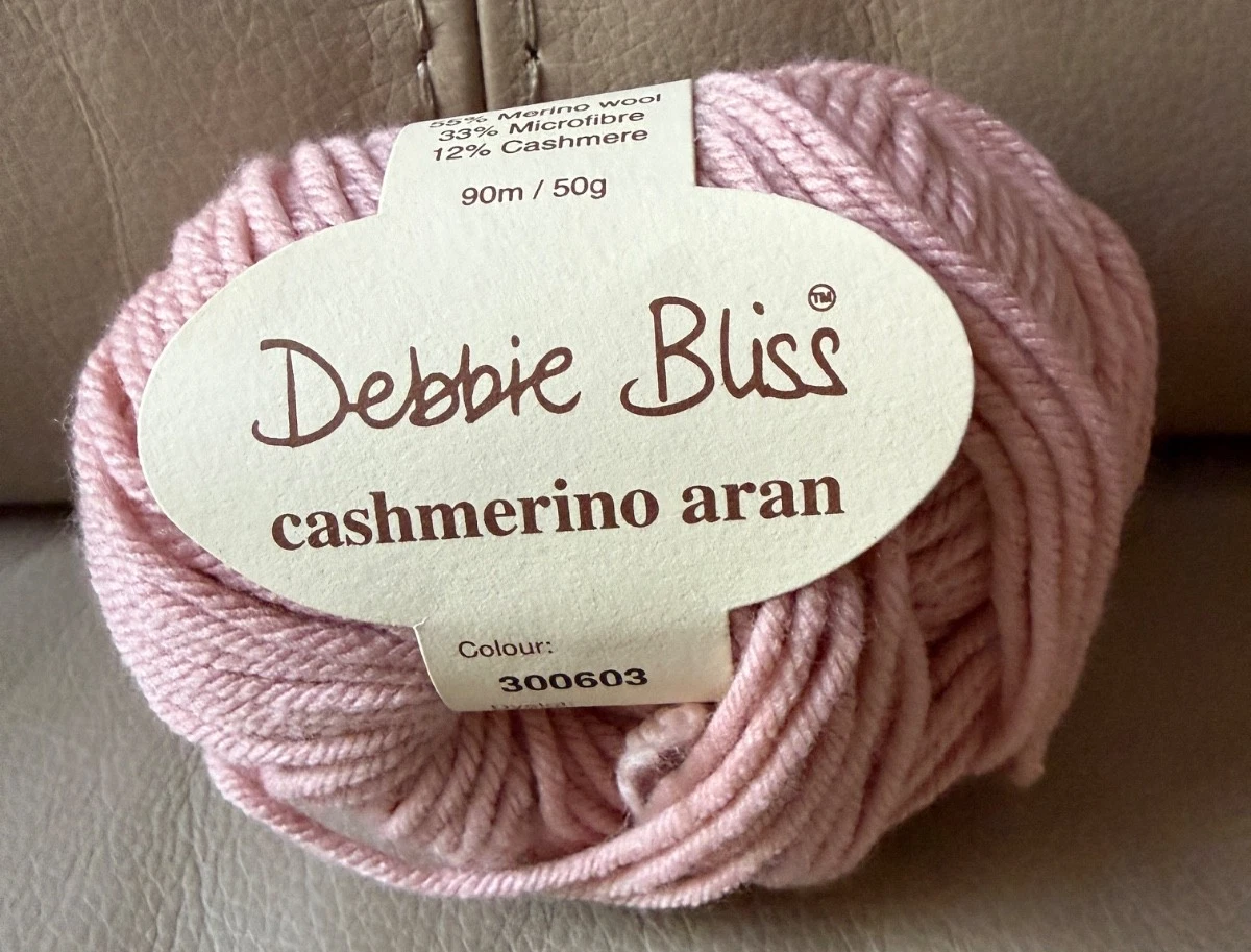 Cashmereno Aran Yarn in Rose Pink - 4-Pack Amazon.com: Debbie Bliss Cashmerino Aran Yarn 1.76oz (50g  main image 2