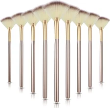 9 Pieces Facial Fan Mask Brushes, Soft Facial Applicator Brushes Tools for Peel
