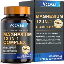 Complejo de Magnesio 700mg 12 en 1 Alta Absorci n 120 C psulas